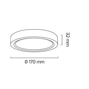 Goya 12W 3000K Sarı Işık Sıva Üstü Led Panel Armatür  GY 1883-12