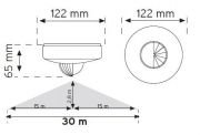 360 Tavan Tipi Hareket Sensörü (Trio - 3 Göz Sensör) Nade 10463