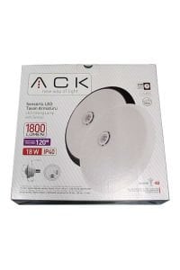 ACK 18W 4000K Sensörlü Sıva Üstü LED Tavan Armatürü Beyaz AC17-00110