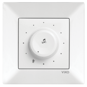 Viko Meridian Acil Anonslu Trafolu Müzik Yayın Anahtarı (Çerçeve Hariç) - Beyaz