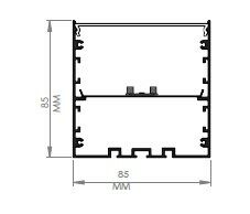 Darklight 85 72W 2530 mm Linear Düz Difüzör DL8585 2500