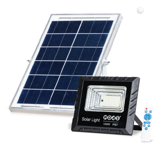 Noas 100W Solar Led Projektör Kumandalı YL71-0101-S