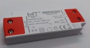 Mervesan 24W 12V 1.67A Plastik Kasa Sabit Voltaj AC/DC (SMPS) Adaptör MT-24-12İ