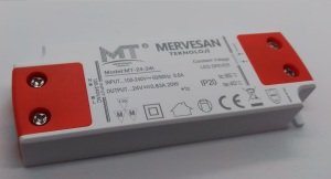 Mervesan 24W 24V 1A Plastik Kasa Sabit Voltaj AC/DC (SMPS) Adaptör MT-24-24İ