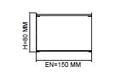 Darklight 85 85W 1500 mm Radius Köşeli Linear Düz Difüzör DL90 15150