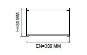 Darklight 85 108W 1200 mm Radius Köşeli Linear Düz Difüzör DL91 30120