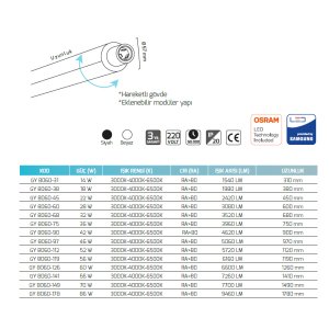 Goya 70w Eklenebilir Sıva Üstü Led Linear Armatür GY 8060 149