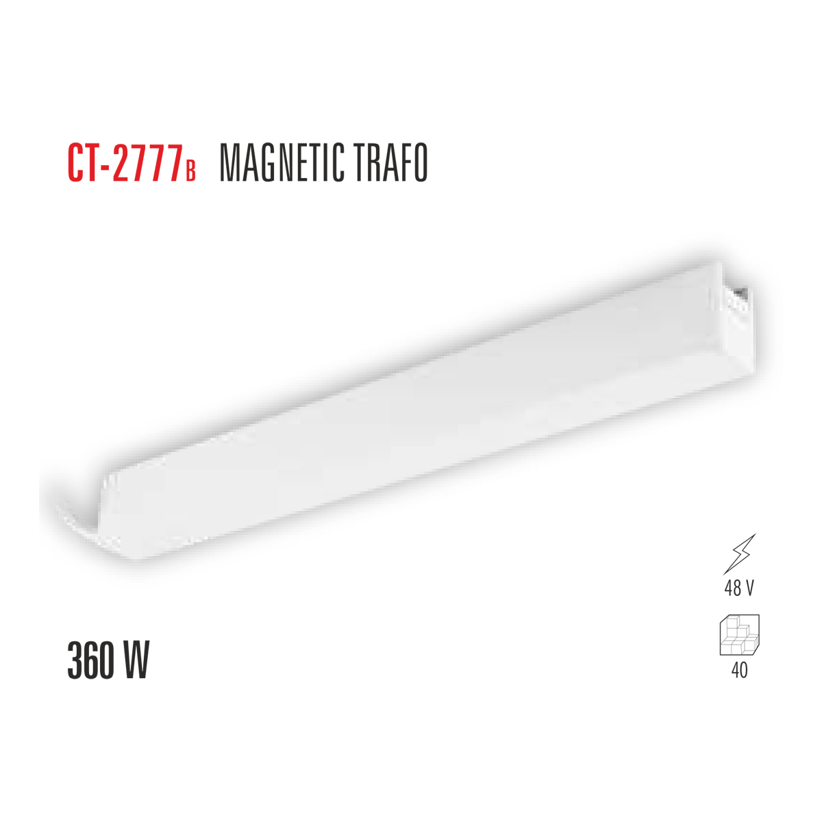 CATA 48v Magnet Trafo (360W)(Beyaz Kasa) CT-2777B