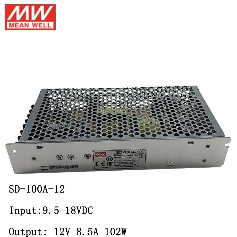 MEANWELL- SD-100A-12 9.5~18Vdc>12Vdc 8.5Amp  Güç Kaynağı