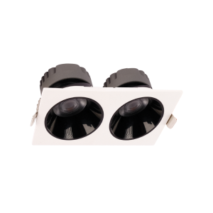 ACK 2x10  3000K Siyah Reflektörlü Beyaz İkili Led Spot Sıva Altı AD10-01600