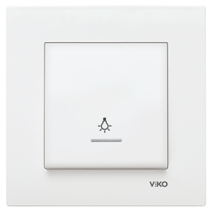 Viko Karre Işıklı Light Anahtarı - Beyaz (Çerçeve Hariç) 90967014