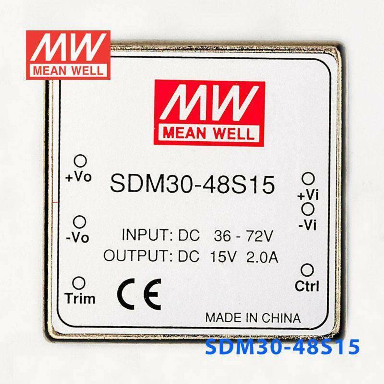 MEANWELL- SDM30-48S15 36~72Vdc>+15Vdc 2.0Amp  Dönüştürücü