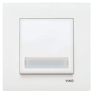 Viko Karre Işıklı Etiketli Zil Anahtarı - Beyaz (Çerçeve Hariç) 90967027