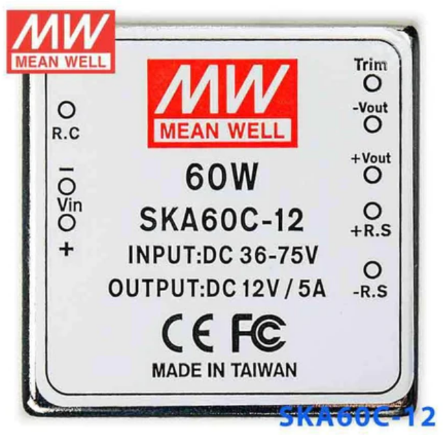MEANWELL- SKA60C-12 36~75Vdc>+12Vdc 5.0Amp  Dönüştürücü