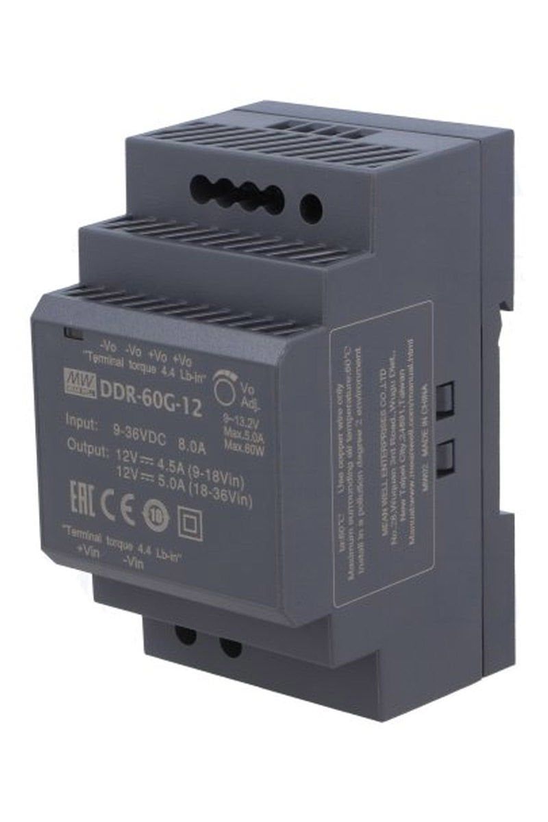 MEANWELL- DDR-60G-12  Din Rail - Ray Montajlı Güç Kaynağı