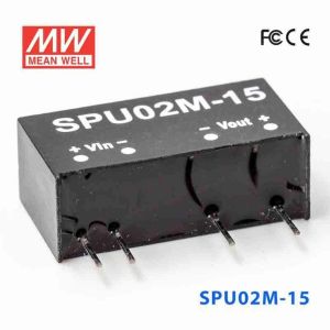 MEANWELL- SPU02M-15 11~13Vdc>+15Vdc 133mA  Dönüştürücü