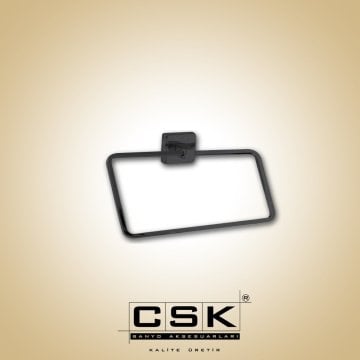 Csk Banyo Aksu Halka Havluluk Mat Siyah AKS12404