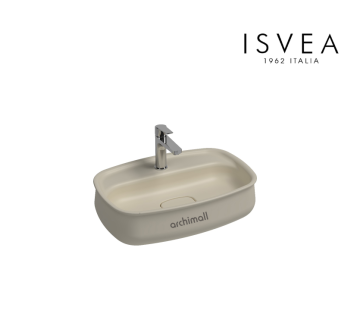 İsvea Fluido Tezgah Üstü 60 cm Lavabo Fildişi