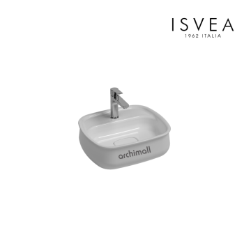 İsvea Fluido Tezgah Üstü 47 cm Lavabo Mat Beyaz