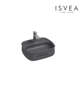 İsvea Fluido Tezgah Üstü 47 cm Lavabo Antrasit