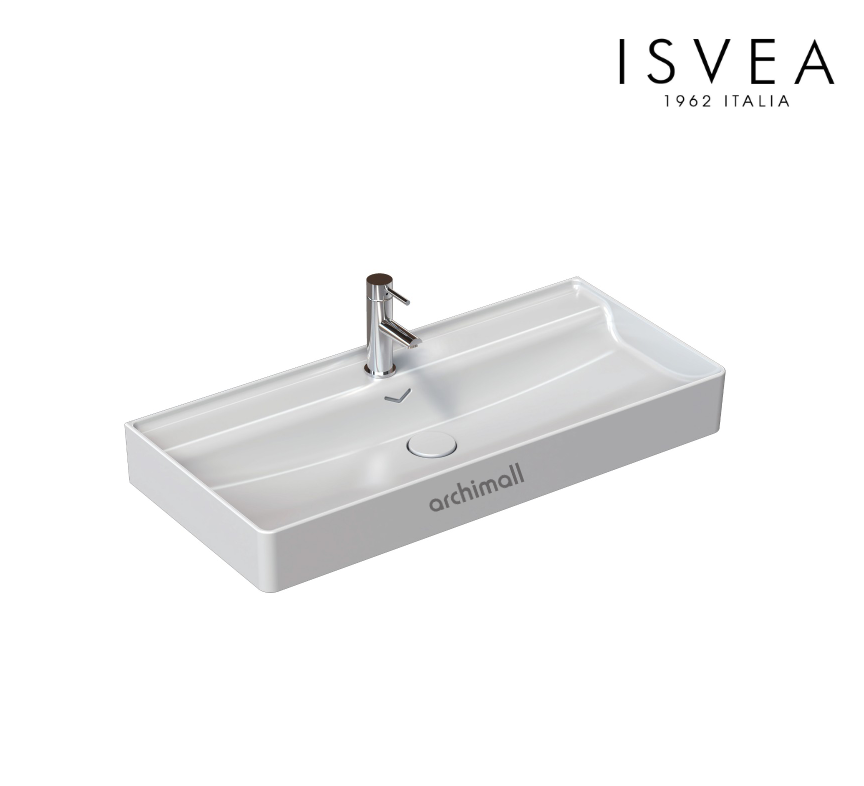 İsvea Vea 101 cm Etajerli Lavabo Beyaz