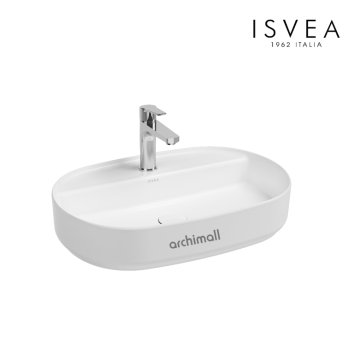 İsvea İnfinity 60 cm Tezgah Üstü Lavabo Beyaz