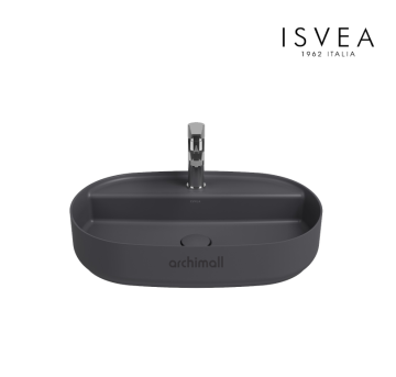 İsvea İnfinity 60 cm Tezgah Üstü Lavabo Antrasit