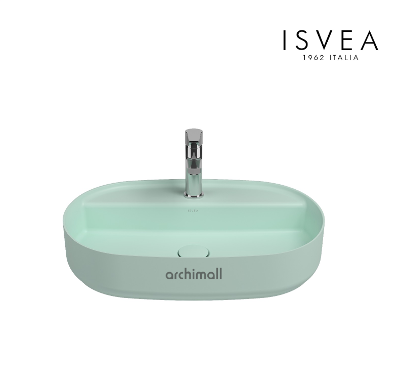 İsvea İnfinity 60 cm Tezgah Üstü Lavabo Mint