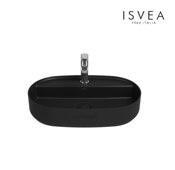 İsvea İnfinity 60 cm Tezgah Üstü Lavabo Siyah