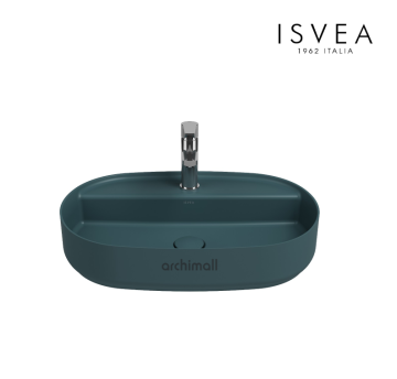İsvea İnfinity 60 cm Tezgah Üstü Lavabo Petrol Yeşili
