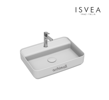 İsvea İnfinity 55 cm Tezgah Üstü Lavabo Mat Beyaz