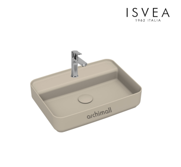İsvea İnfinity 55 cm Tezgah Üstü Lavabo Fildişi