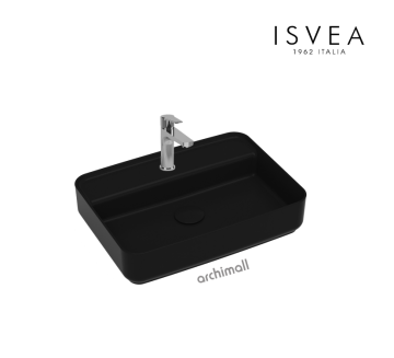 İsvea İnfinity 55 cm Tezgah Üstü Lavabo Siyah