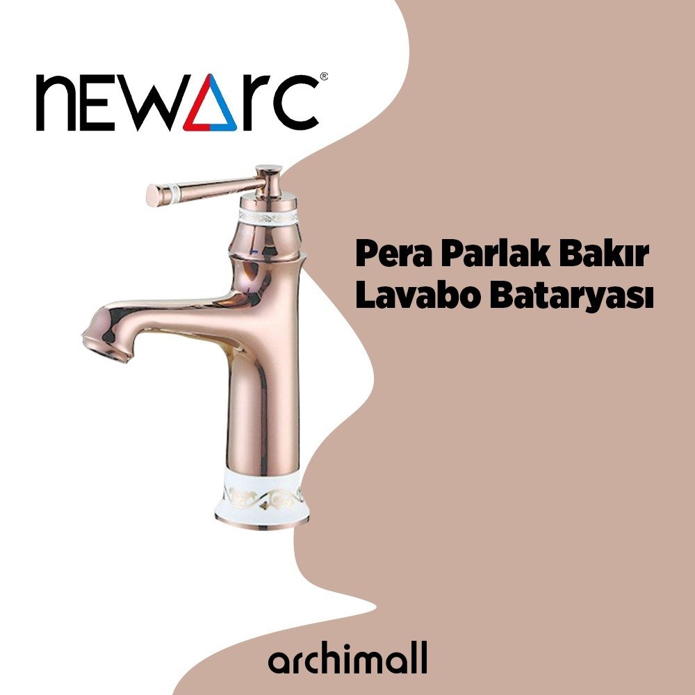 Newarc Pera Parlak Bakır Lavabo Bataryası 961525