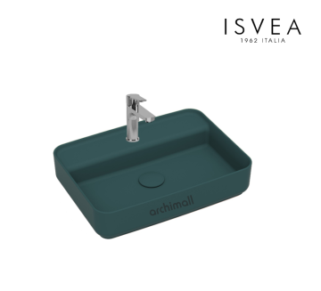 İsvea İnfinity 55 cm Tezgah Üstü Lavabo Petrol Yeşili
