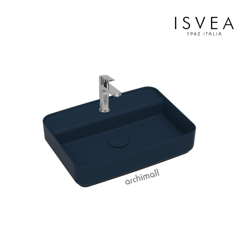 İsvea İnfinity 55 cm Tezgah Üstü Lavabo İsvea Mavisi