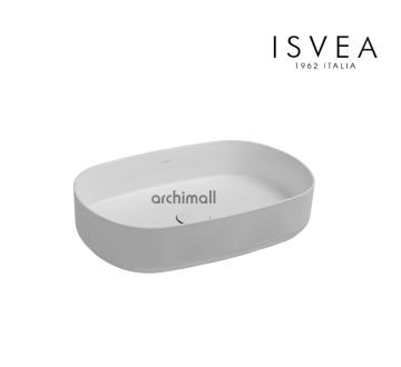 İsvea İnfinity 55 cm Tezgah Üstü Lavabo Mat Beyaz
