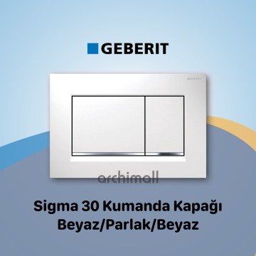 Geberit Sigma30 Kumanda Kapağı Beyaz-Parlak-Beyaz 115.883.KJ.1