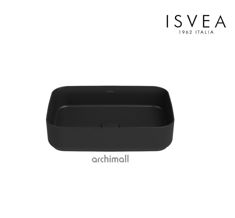 İsvea İnfinity 50 cm Tezgah Üstü Lavabo Siyah