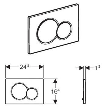 Geberit Sigma 01 Kumanda Kapağı Parlak-Mat Krom