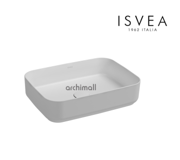 İsvea İnfinity 50 cm Tezgah Üstü Lavabo Mat Beyaz
