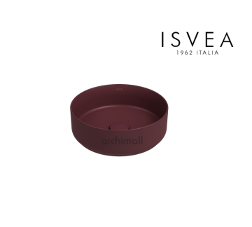 İsvea İnfinity 36 cm Tezgah Üstü Lavabo Rustik Bordo