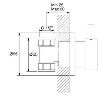 Newarc Maximal Siyah Stop Valf 101632B