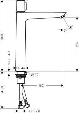 Hansgrohe Talis Select E 240 Yüksek Lavabo Bataryası 71752000