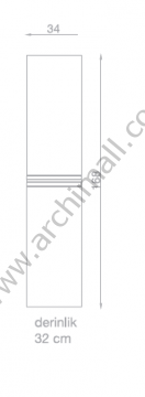 Orka Terme 40 cm Asma Boy Dolabı