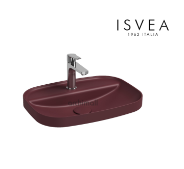 İsvea İnfinity Inset Lavabo 55 cm Rustik Bordo