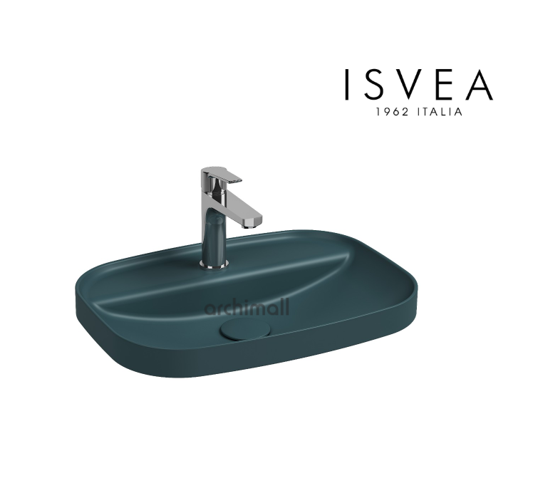 İsvea İnfinity Inset Lavabo 55 cm Petrol Yeşili