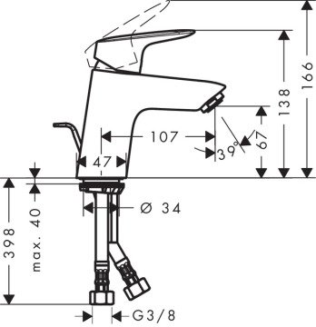 Hansgrohe Logis 70 Lavabo Bataryası 71070000