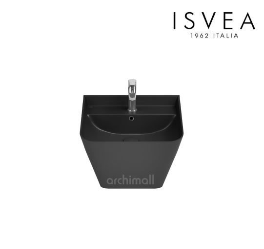 İsvea Sott Aqua Asma Monoblok Lavabo 50 cm Siyah