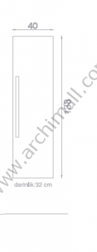 Orka Urla 40 cm Boy Dolabı